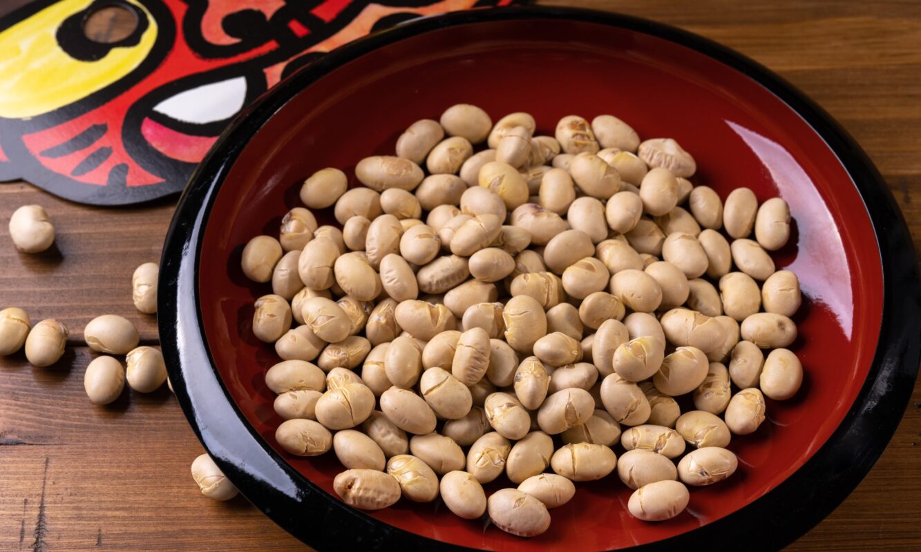 haricots de soja pour la célébration de setsubun